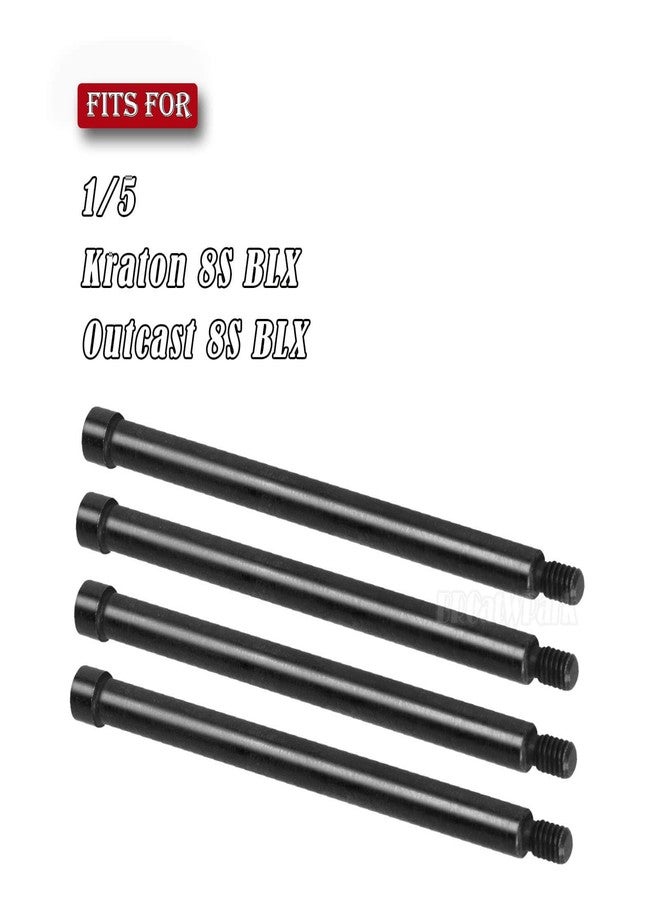BRCatWPark Screw Pins Upgrades Part for 1/5 Kraton 8S BLX Outcast 8S BLX,#45 Steel 4pcs Suspension Arms Screw Pins,Black - Image 2
